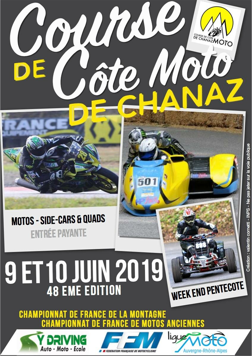 Course de côte Mécanique Moto 9 juin 2019 à CHANAZ
